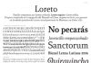 Presentación de la tipografía Loreto
